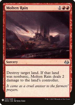 Molten Rain card from The List Reprints