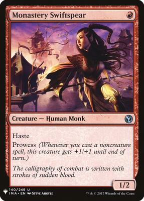 Monastery Swiftspear card from The List Reprints