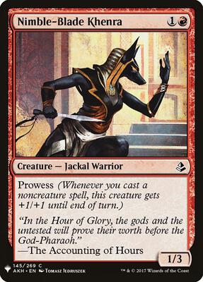 Nimble-Blade Khenra card from The List Reprints