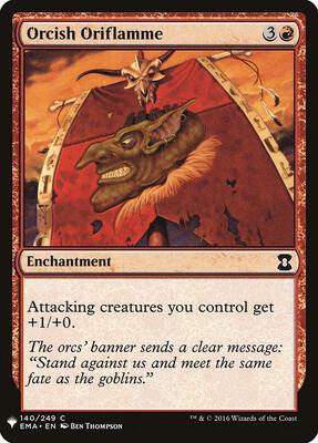 Orcish Oriflamme card from The List Reprints