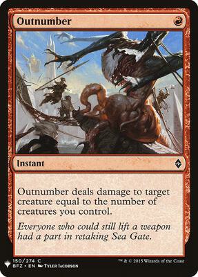Outnumber card from The List Reprints