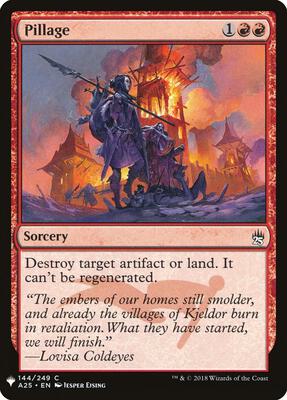 Pillage card from The List Reprints
