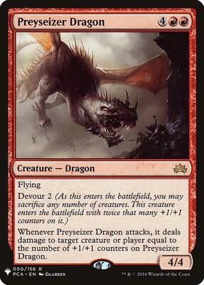 Preyseizer Dragon card from The List Reprints