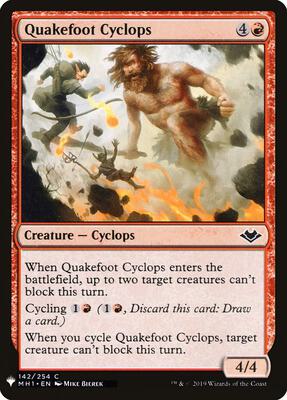 Quakefoot Cyclops card from The List Reprints