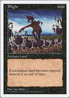 Blight card from Fifth Edition