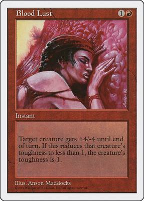 Blood Lust card from Fifth Edition