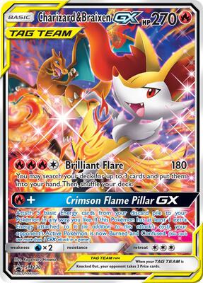 Charizard & Braixen GX - SM230 card from SM Promos