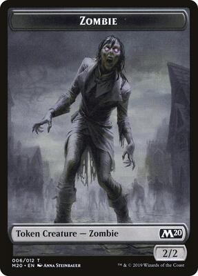 Zombie // Wolf Double-Sided Token card from Magic Game Night 2019