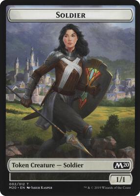 Soldier // Dinosaur Double-Sided Token card from Magic Game Night 2019
