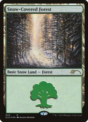 Snow-Covered Forest (5) card from Secret Lair Drop Series