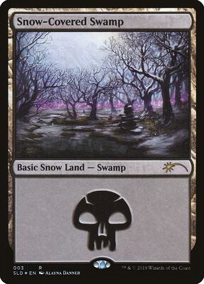 Snow-Covered Swamp (3) card from Secret Lair Drop Series