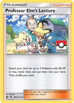 Professor Elm's Lecture - 188a/214 (League Challenge) [1st Place] card from League & Championship Cards