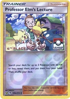 Professor Elm's Lecture - 188a/214 (League Challenge) [4th Place] card from League & Championship Cards