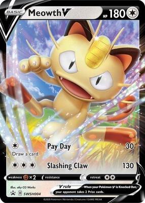 Meowth V - SWSH004 card from SWSH: Sword & Shield Promo Cards