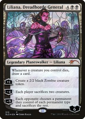 Liliana, Dreadhorde General (Stained Glass) card from Secret Lair Drop Series
