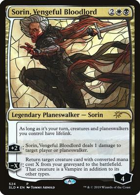 Sorin, Vengeful Bloodlord (Stained Glass) card from Secret Lair Drop Series