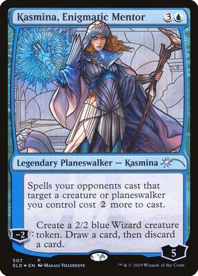 Kasmina, Enigmatic Mentor (Stained Glass) card from Secret Lair Drop Series