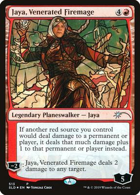 Jaya, Venerated Firemage (Stained Glass) card from Secret Lair Drop Series