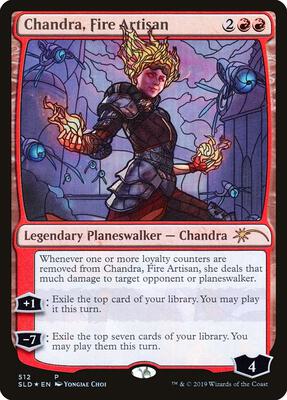Chandra, Fire Artisan (Stained Glass) card from Secret Lair Drop Series
