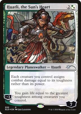 Huatli, the Sun's Heart (Stained Glass) card from Secret Lair Drop Series