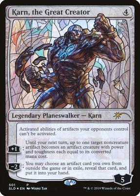 Karn, the Great Creator (Stained Glass) card from Secret Lair Drop Series