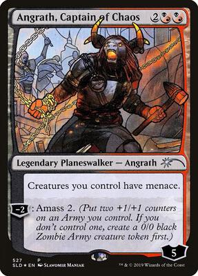 Angrath, Captain of Chaos (Stained Glass) card from Secret Lair Drop Series