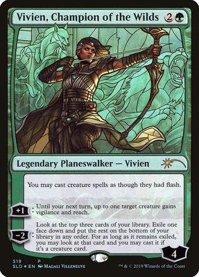 Vivien, Champion of the Wilds (Stained Glass) card from Secret Lair Drop Series