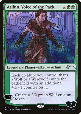 Arlinn, Voice of the Pack (Stained Glass) card from Secret Lair Drop Series