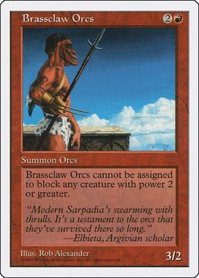 Brassclaw Orcs card from Fifth Edition