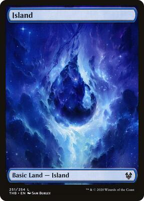 Island card from Theros Beyond Death