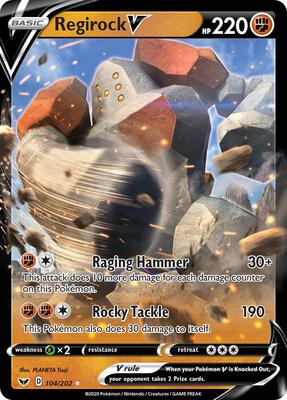 Regirock V card from SWSH01: Sword & Shield Base Set