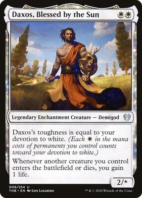 Daxos, Blessed by the Sun card from Theros Beyond Death