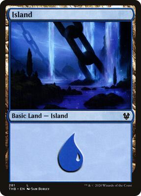 Island (281) card from Theros Beyond Death