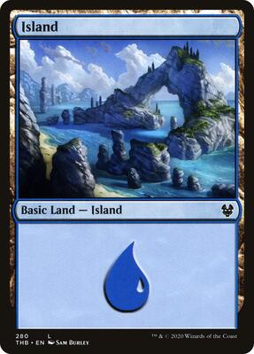 Island (280) card from Theros Beyond Death