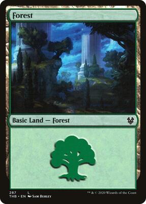 Forest (287) card from Theros Beyond Death