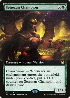 Setessan Champion (Extended Art) card from Theros Beyond Death