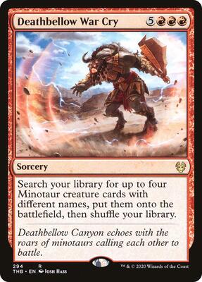 Deathbellow War Cry card from Theros Beyond Death