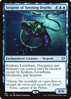 Serpent of Yawning Depths card from Theros Beyond Death