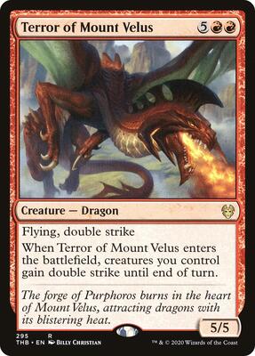 Terror of Mount Velus card from Theros Beyond Death
