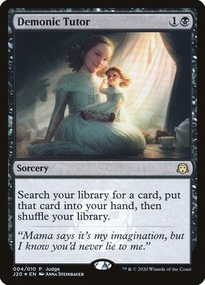 Demonic Tutor (J20) card from Judge Promos