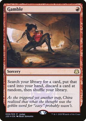 Gamble card from Judge Promos