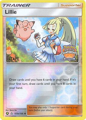 Lillie - 215a/156 (Regional Championships) [Staff] card from League & Championship Cards