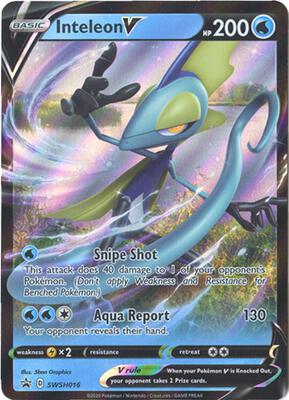 Inteleon V - SWSH016 card from SWSH: Sword & Shield Promo Cards