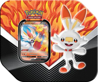 Galar Partners Tin [Cinderace V] card from SWSH01: Sword & Shield Base Set