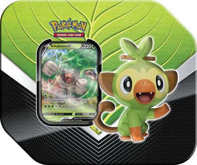 Galar Partners Tin [Rillaboom V] card from SWSH01: Sword & Shield Base Set