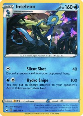 Inteleon - 059/202 (Cracked Ice Holo) card from Deck Exclusives
