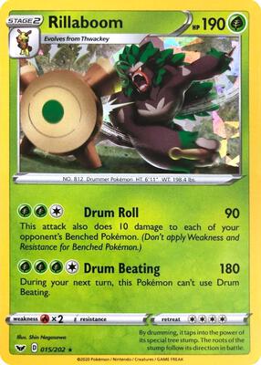 Rillaboom - 015/202 (Cracked Ice Holo) card from Deck Exclusives