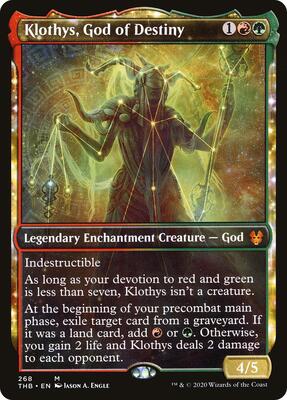 Klothys, God of Destiny (Showcase) card from Theros Beyond Death