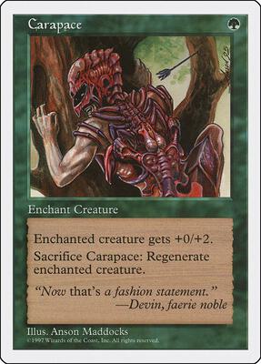 Carapace card from Fifth Edition