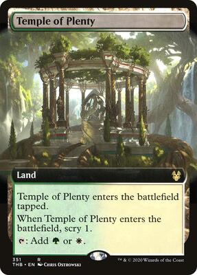 Temple of Plenty (Extended Art) card from Theros Beyond Death